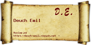 Deuch Emil névjegykártya
